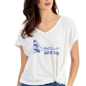 NWT Style & Co Buoy Bye Graphic-Print T-Shirt XXL